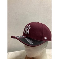 47 MVP DP NY Yankees Burgundy Cap