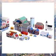 Tiny city diorama paper model