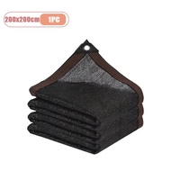 2x2m 2x4m Pergola Shade Black Sun Shade Fabric Sun Protection Net Cover Edges with Grommets Plant Gr