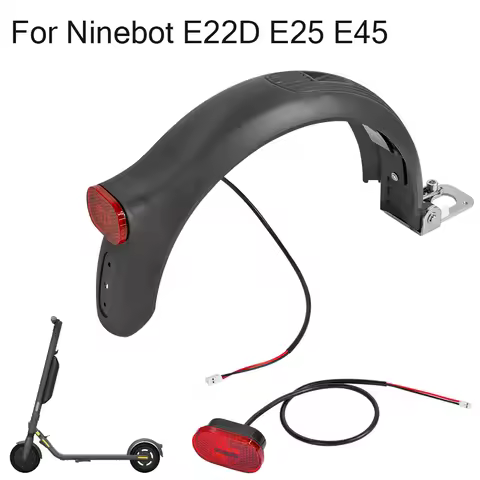 Fender Mudguard Taillight Stoplight Lamp for Ninebot E25 E45 E22D Electric Scooter Safety Signal War