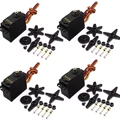 B47C 4PCS Servo Motor For MG995 Control Angle180 Metal Gear Servo 20KG Digital High Speed Torque Ser