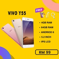 Vivo Y55 4GB RAM 64GB ROM (Original Second) 3 Months Warranty Free Cover/Tempered Glass/Cable HANDPHONE MURAH