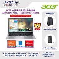 Acer Aspire 3 A315-24P-R4RQ 15.6'' FHD Laptop Pure Silver ( Ryzen 5 7520U, 16GB, 512GB SSD, ATI, W11
