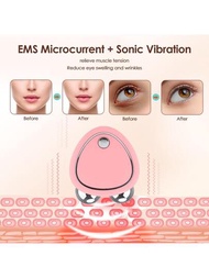 電動提拉臉部設備ems微電流超聲波振動臉部提拉滾輪緊緻皮膚按摩器