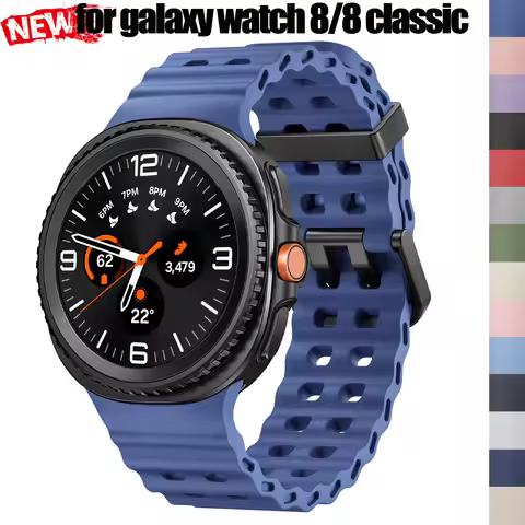 Original Strap for Samsung Galaxy watch 8/8 classic Accessories Marine Silicone Sport Bracelet Galax