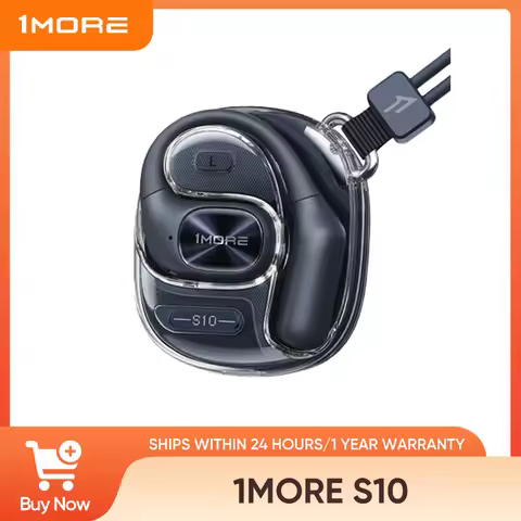 1MORE S10 Bluetooth Headphones, Open-Ear Non-In-Ear Air & Bone Conduction Sports Earphones with Long