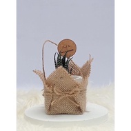 PBM SOUVENIR SUCCULENT - MINI CEMENT POT BURLAP/ JUTE CLOTH