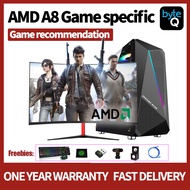 PC Set Gaming Desktop Computer Set AMD Quad Core A8 7680 Up to 3.8GHZ frequency with GTX1050ti 4G Graphics card and 8G 16G Memory 120G 240G SSD 320G 500G 1TB HDD with 24inch Monitor