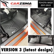 TOYOTA WIGO 2017-2022 VERSION 3 DEEP DISH MATTING GEN2-GEN3 (wigo accessories)