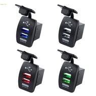 Dual USB Motorcycle Charger Waterproof USB Socket for 12V 24V Vehicles
