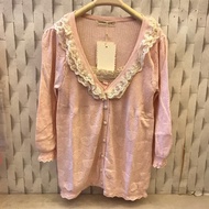 Knit co cardi love pink