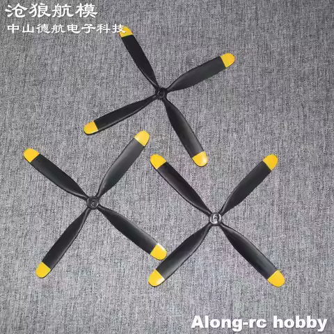 3pcs 170mm 4 blades Propeller for Volantex rc 750mm Wingspan P51 Park Flyer P-51 Mustang 768-1RC Air