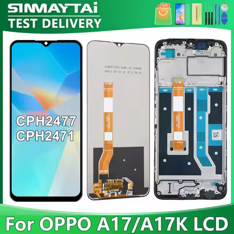6.56''OEM For OPPO A17 CPH2477 For OPPO A17K CPH2471 LCD Display Touch Screen Digitizer Assembly Rep