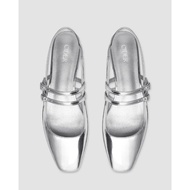 CIDER Metallic Square Toe Mary Jane Shoes