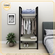 [FREE INSTALLATION] Como Home Metal Open Wardrobe | Melamine | Guest Room | Hostel