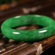Natural Original ⭐ Ecological Pattern Fine Myanmar Emerald Green Bangle 54Mm-64Mm Women's Jade ⭐