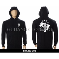 Zipper Hoodie Brazil Sweater Hoodie Zipper Brazil