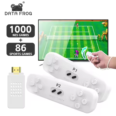 DATA FROG Y2 Fit 4K Game Stick Retro Somatosensory Console Built In 1000+ NES Games Wireless TV Dend