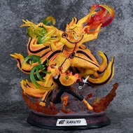 35cm Naruto GK Naruto Nine-Tailed Doll Nine-Tailed Naruto Scene Statue Luminous Anime Merchandise Do
