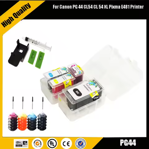 Einkshop Smart Cartridge Refill Kit Ink Cartridge PG44 Black CL54 Color Compatible for Canon Pixma E