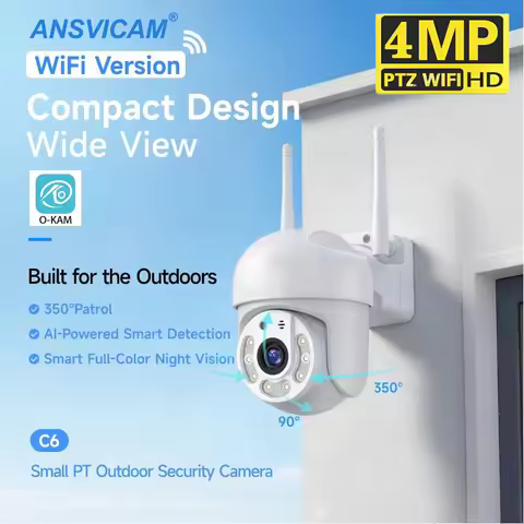 O-Kam Pro PTZ Security Camera 2K 4MP WiFi Outdoor IP Cam with IP66 Waterproof Home Video Surveillanc
