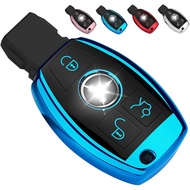 QBUC for Mercedes Benz Key Fob Cover, Key Fob Case for Mercedes Benz C E M S CLS CLK GLK GLC G Class