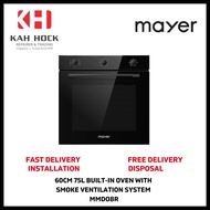 MAYER MMDO8R 60CM 75L BUILT-IN OVEN WITH SMOKE VENTILATION SYSTEM - 2 YEARS MANUFACTURER WARRANTY + FREE DELIVERY