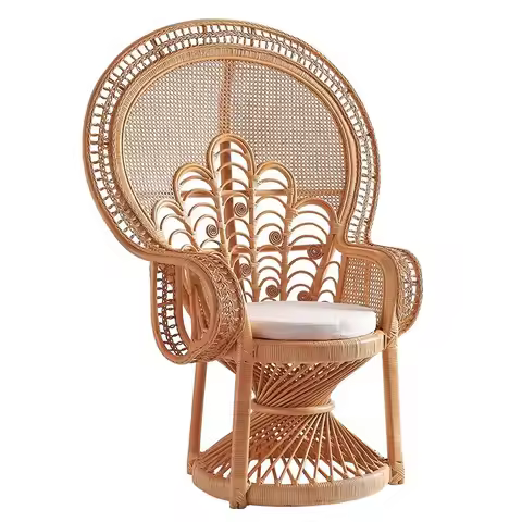 Rattan Peacock Chair Shooting South East Asia Rattan Furniture Art Creative Wedding Photography Prop