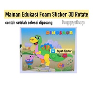 3D Rotate Foam Sticker Educational Toy, Foam Mosaic Sticker Toy