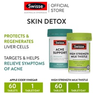 Swisse Skin Detox Combo (Milk Thistle 60 Tablets + Acne Support 60 Tablets) (EXP:01 2028)