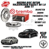 VOLKSWAGEN PASSAT B8 1.8 REAR 100% BREMBO BRAKE DISC ROTOR (PCD 112)