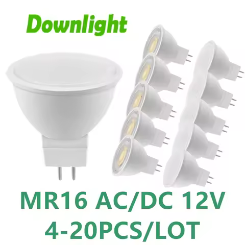 FPOO GU5.3 AC/DC 12V LED Spotlight Bulb MR16 Low Pressure 3W 5W 6W 7W Light 120 Degrees 38 Degrees S
