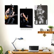 LARGE WALL DECORATION ANGGOTA BAND GUNS N ROSES 20X30 MEMBER BAND GUNS N ROSES WALL DECORATION/S QUO