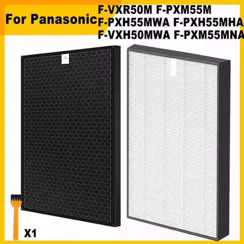 Replacement HEPA Carbon Filter For Panasonic Air Purifier F-VXR50M F-PXM55M F-PXH55MWA F-PXH55MHA F-