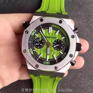 AP_ audemars_ royal oak offshore series 26703 st green plate automatic timing clock 42 mm rubber strap men watch NOOB