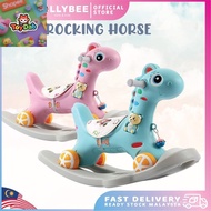 【Tide ToyLab】 Jollybee Rocking Horse Toy for Boys Kids Rocking Horse Rider Push Car 2 In 1 Multifunc