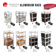 [LOCAL SELLER] 100% Aluminium Kitchen Rack /Storage Rack /Kitchen Organizer With Lockable Wheels