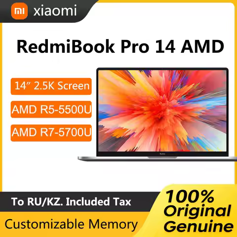 Xiaomi RedmiBook Pro 14 Laptop 14 Inch 2.5K Display Screen AMD Ryzen R5-5500U R7-5700U 16GB 512GB AM
