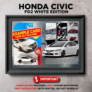 Gambar Frame Diecast Honda Civic FD2 Berserta Poster