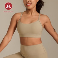 Moving Peach Sport Bra Push Upชุดชั้นในโยคะ 8 สีชุดชั้นในเปลือยHBL2