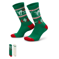 Nike Everyday Plus Cushioned 冬季中筒襪（2 對）