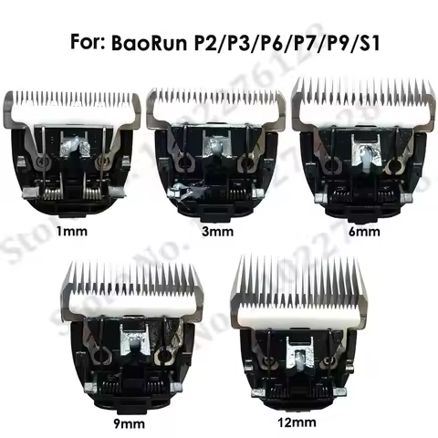 BaoRun Pet Clipper Blade Nozzles Integrated Cutter Head 3/6/9/12mm Steel Ceramic Knives for P2 P3 P6