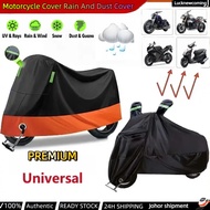 🔥Thicken 3 Layer🔥Motorcycle Cover Rain And Dust Cover UV Night Reflective with Lock-Holes Universal 