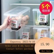 NEW Japanese-Style Refrigerator Storage Box Vegetable Frozen Crisper Kitchen Transparent Drawer Plastic Storage Box Eg