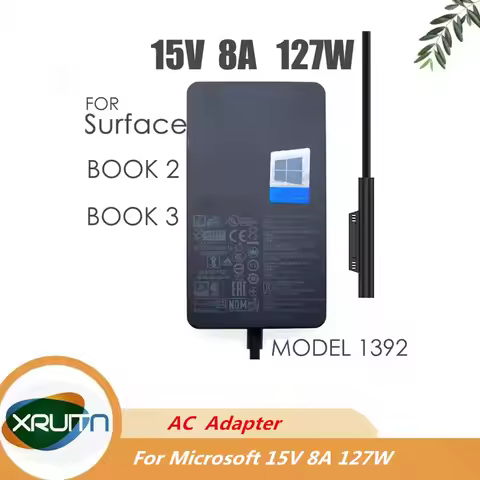127W 15V 8A Charger For Microsoft Surface Laptop Surface Book 3 2 Surface Go Surface Pro 6 7 Model 1