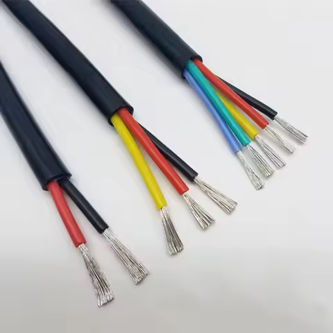 Silicone Sheathed Cable Wire 22 20 18 17 15 13awg 2-8 Core High And Low Temperature Resistance Soft 