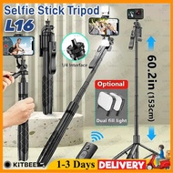 KiTBEEZ🔥 L16 Selfie Stick Tripod Stand Wireless Selfie Stick Tripod Foldable Monopod for Gopro Actio