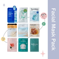 (10pcs/20pcs) Korean Facial Sheet Mask Pack | Korea Sheet Facial Mask Pack JM Solution Mediheal Torriden Derma Factory Manyo Essence moisturizer Calming Soothing