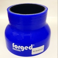 63mm to 89mm 63>89mm 2.5">3.5" Forged Racing Silicone Reducer Hose Blue