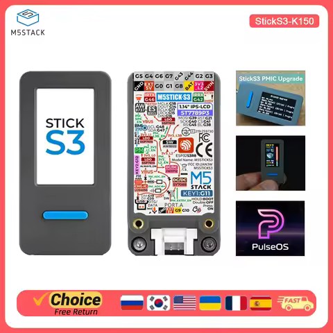 M5Stack StickS3 StickC PLUS2 (Upgraded Version) ESP32-S3 8MB Flash PSRAM Programmable Controller for